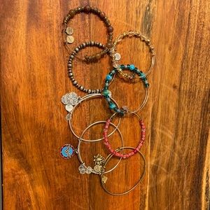 8 assorted Alex & Ani bracelets